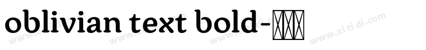 oblivian text bold字体转换